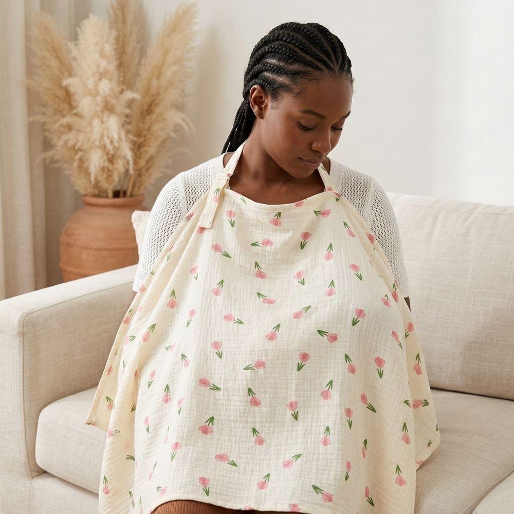 Cotton Breastfeeding Nursing Cover Adjustable Stroller Blanket Apron Breast Feeding Blanket  Kids