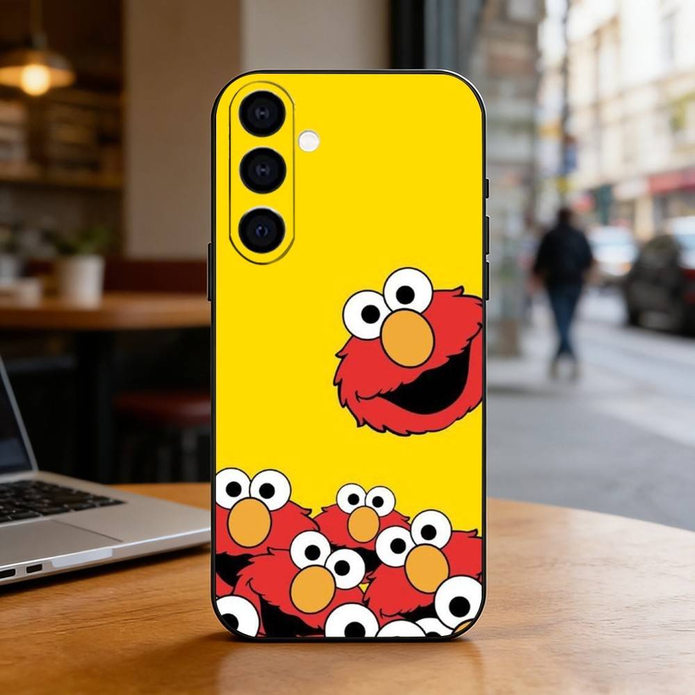 E-ElmoS Red Phone Case For Samsung Galaxy A73,A72,A71,A70,A53,A52,A51,Soft Silicone Black Cover Samsung a22 5g