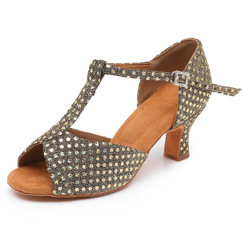 Γυναικεία Παπούτσια Λάτιν Χορού με Στρας, Παπούτσια Τάνγκο και Χορού Αίθουσας, Γυναικεία Ψηλοτάκουνα, Μαλακή Σόλα, Σανδάλια για Κορίτσια, Παπούτσια Γάμου για Γυναίκες