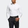 adidas FW22 Solid Color Logo Long Sleeve Polo Shirt Men Tops White GT3423