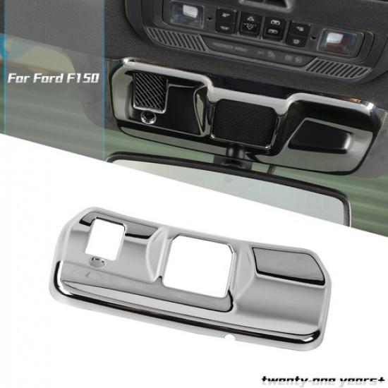 ABS Chrome Inner Rearview Mirror Bracket Panel Cover Trim for Ford F-150 -22