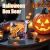 Halloween Bear Box Cute Halloween Bear Gift Box Mini Plush Witch Bear Halloween Toy Party Decoration Gift Desktop Decor