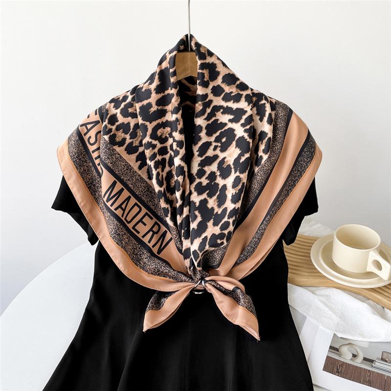 90*90cm Printed Flora Square Shawls Wrpas Scarves Ladies Kerchief Neckerchief Head Hijab Lady Headband Foulard