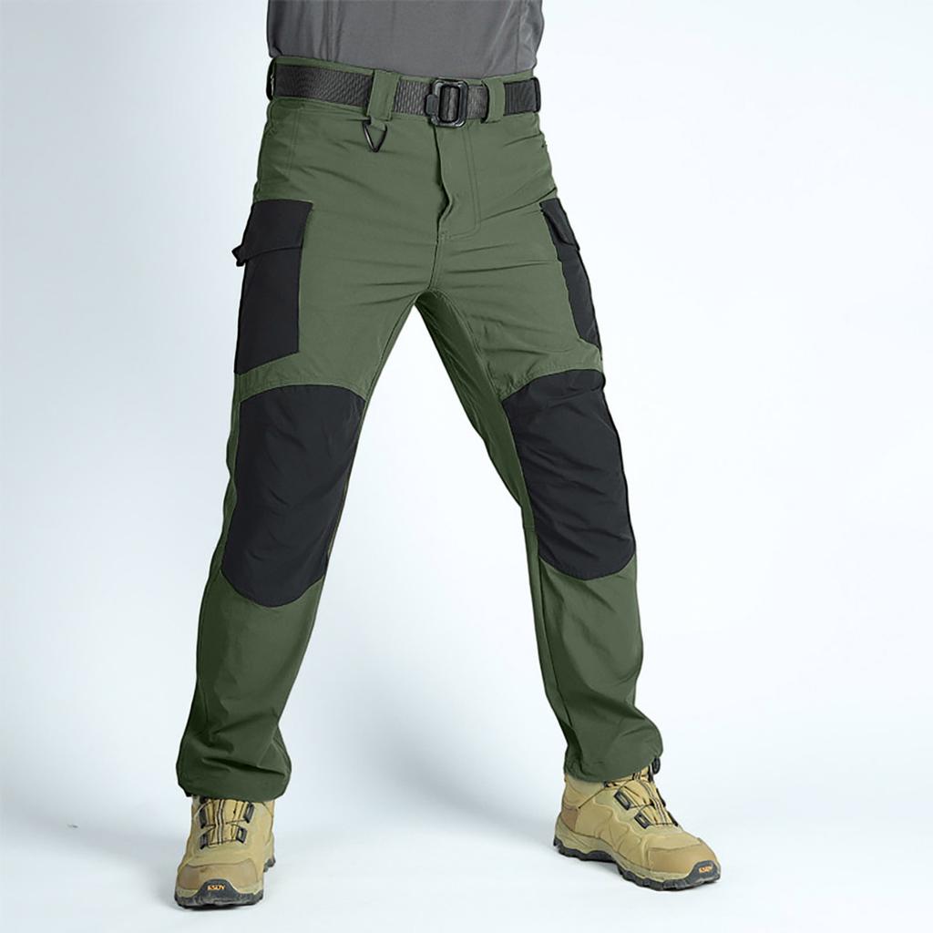 Men's Work Pants Outdoor Work Fishing Camping Wear-resistant Multi-Pocket Work Pants (Belt Not Included)