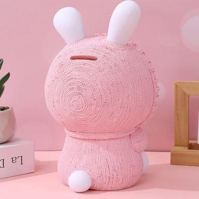 Creative Anti-fall Rabbit Piggy Bank Cute Rabbit Design High Capacity Storage Tank Cartoon Vinyl Piggy Bank Home Decor