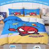 Boys Anime Heroes Spiderman Bedding Set,Spider-Man Duvet Cover Set Pillowcases 75*50 with Zipper Quilt Cover for Kids and Adults