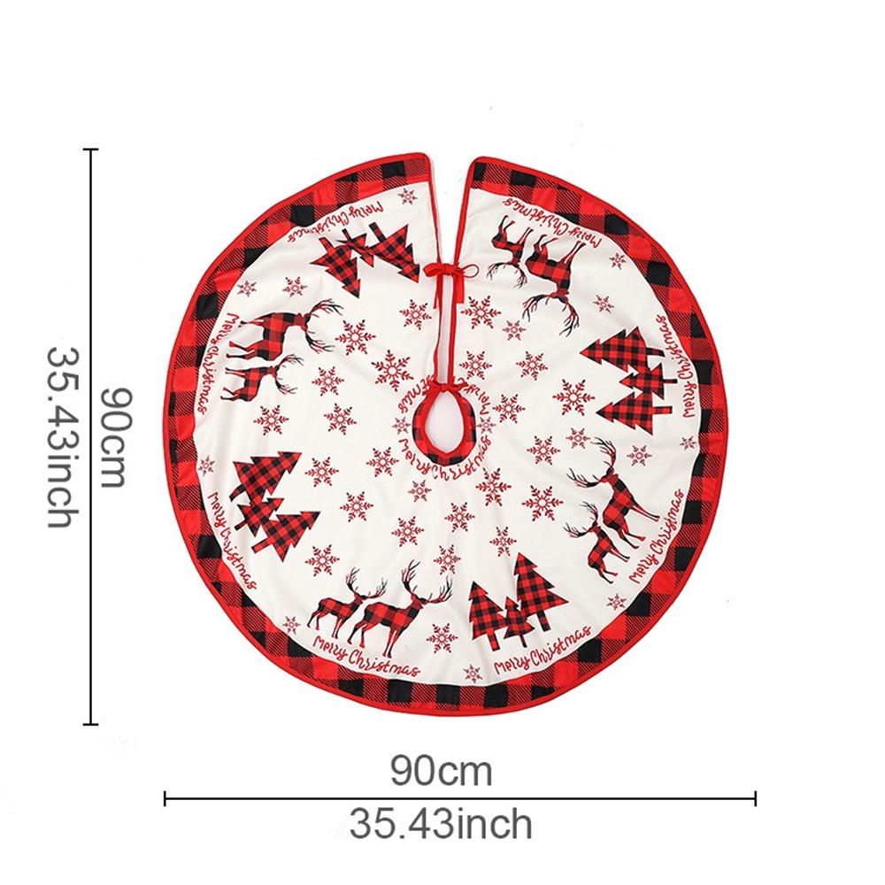 Party Decor Christmas Tree Skirt Merry Christmas Happy New Year Outdoor Blanket Snowman Santa Elk Home Supplies Xmas Floor Cover