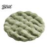 Washable Rabbit Fur Bed Cushion Round Faux Cat Mat Pet Rug Soft Fluffy Non-Slip Non