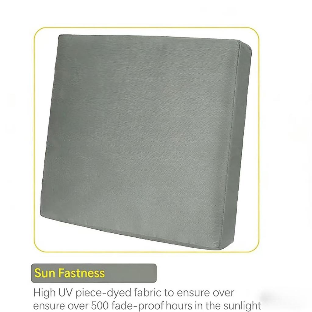 10 Size Patio Chair Seat Covers  , Windproof, Water Resistant Patio Cushion Slipcovers Replacement, Patio Cushion Covers 600D