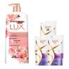 Lux Pink Cherry Blossom Shower Gel & Shampoo Set