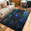 Blue Dragon Compilation Pattern Rug Floor Mat for Living Room or Bedroom Soft and Comfortable Carpet a Gift for Birthday and Holiday.