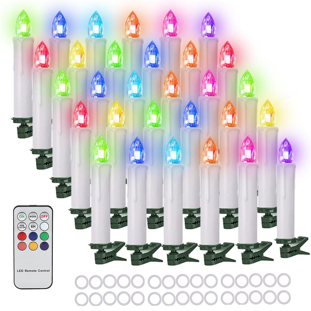 Świece LED, Zdalne sterowanie czasowe, Oświetlenie kolorowe RGB, Wodoodporna świeca elektroniczna, Świeca do dekoracji domu, Walentynki