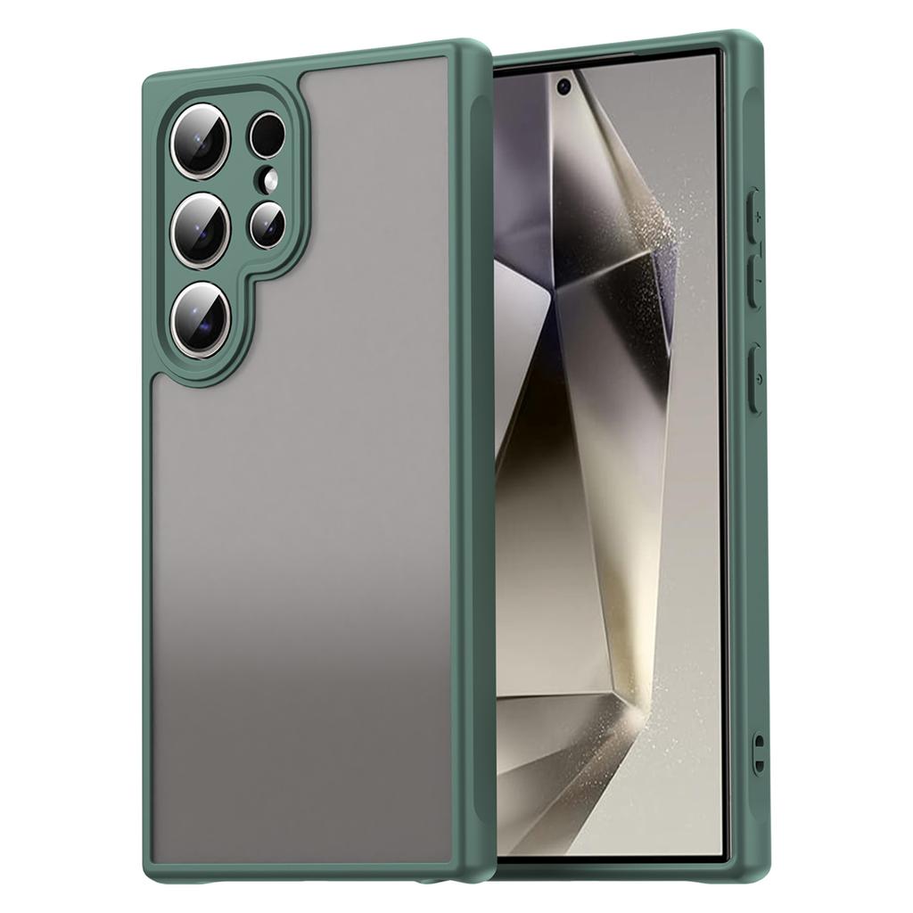 For Samsung Galaxy S24 Ultra Case Drop Proof Airbags Frosted Translucent PC + TPU Phone Back Cover