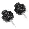 2Pcs Guitar Strap Locks Security Buttons Heavy Duty Metal Flat Round Head Non Slip Fall Resistant Tool Black