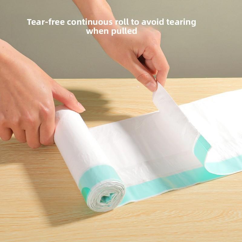 Household Thick Plastic Trash Bag With Drawstring Closure For Kitchen Use And Waste Management