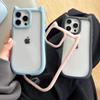 Cute Cat Ears Drop-Proof Phone Case for iPhone 17 Pro Max - Transparent, Grooved Design