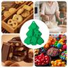 Christmas Chocolate Molds Christmas silicone chocolate molds 6 Cavity Silicone Baking Tool 3D Festive Snowflake Tree Santa Mould