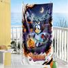 Halloween Night Adventure Personalized Name Beach Towel Soft Durable Quick-Dry Perfect for Traveling Yoga Camping and Swimming
