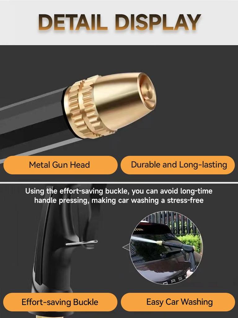 High Pressure Car Wash Water Gun, Household Car Brush, Tap Water Gun, Nozzle for Washing Car Tools, Garden Irrigation and Cleaning Equipment