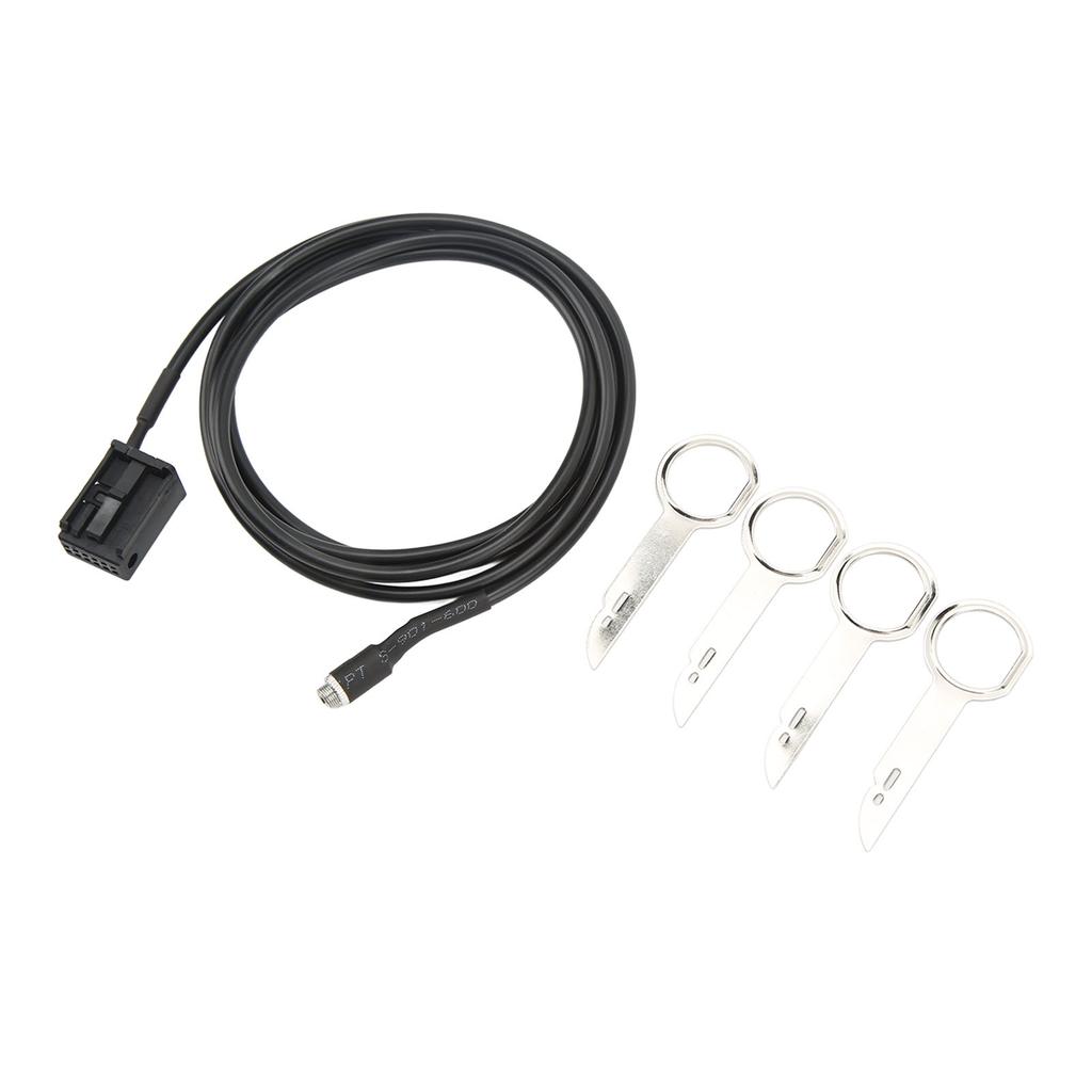 2 Pcs Aux in Audio Cable 6000CD Auxiliary Input Audio Jack Auxiliary Cable Adapter Kit with Removal Tools Replacement
