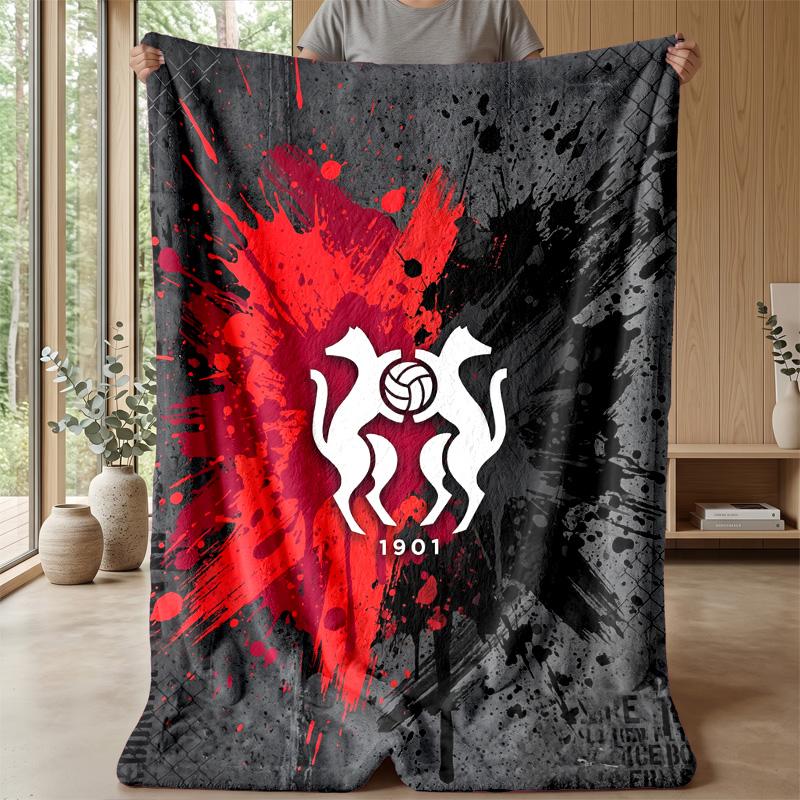 Stade Rennais FC Soft Flannel Fleece Blanket Lightweight Cozy Warm Throw Blanket For Sofa Bed Home Decor