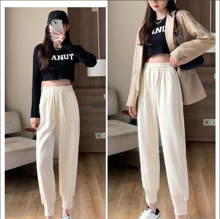 Autumn Winter Sweatpants Women High Waist Loose Harun Trousers Radish Casual Straight Pants Female