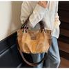 Vintage casual handbag large capacity pleated personalized shoulder bag street tide commuter women messenger bag