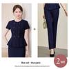 Gray Women's High-End Professional Short-Sleeve Two-Piece Summer Workwear