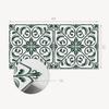 Set of Self-Adhesive Vinyl Tiles with Floral Pattern and Ornaments 10x40x20 cm