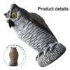 Owl Bird For Sculpture for Outdoor Garden Balcony Porch 24.38x11.94cm