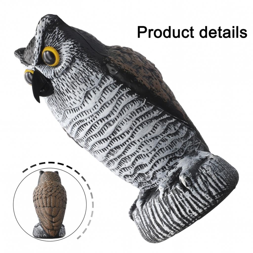 Owl Bird For Sculpture for Outdoor Garden Balcony Porch 24.38x11.94cm