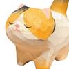 Cat Ornament Hand-Carved Wood Carving Compact Size Kitten Figure Wealth Symbol Desktop Car Bookshelf Decoration