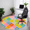 1 Stück Teppich mit Sonnenblumenmuster, Runder rutschfester langlebiger großer Büroteppich, Geeignet für das Büro