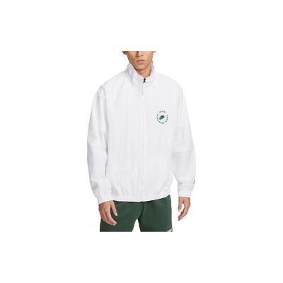 Veste Tissée à Manches Longues pour Homme avec Imprimé Logo Brodé Blanc FN7233-100