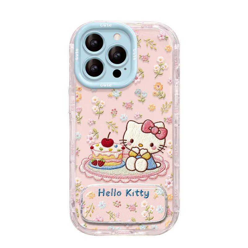 Floral cat is suitable for Apple 17promax mobile phone case iphone15 cute 16 new women's models 14 high value 13