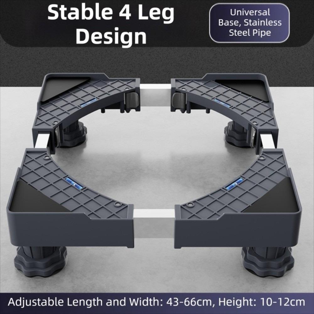 4 Locking Wheels Washer Stand with 4 Strong Feet Strong Feet Supports Mini Fridge Holder Universal