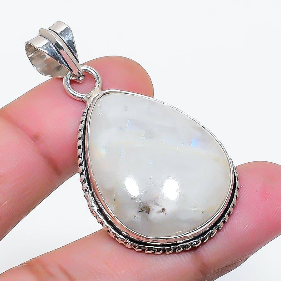 Natural Moonstone Gemstone Handmade 925 Sterling Silver Pendant 1.73  AP-14831