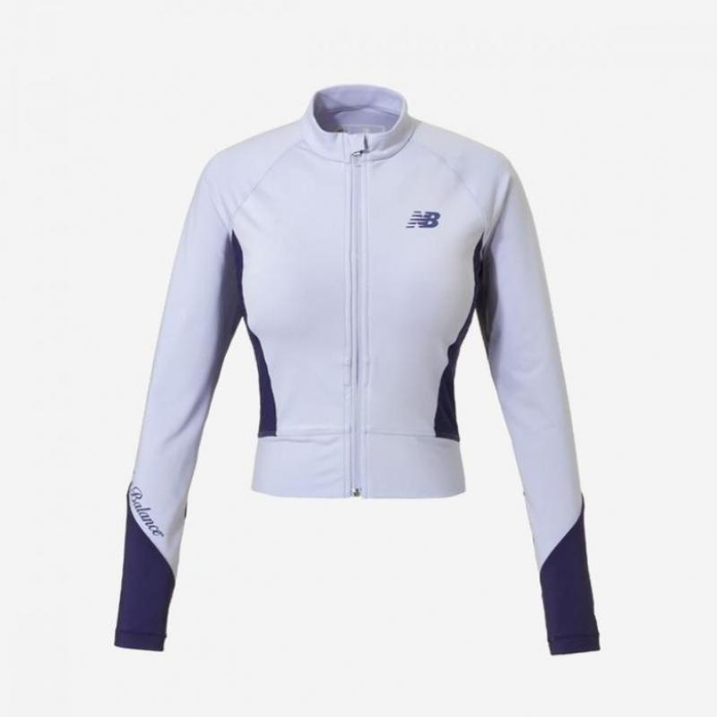 New Balance Women S eSSentialS Zip Up raSh Guard Nbmde2w702