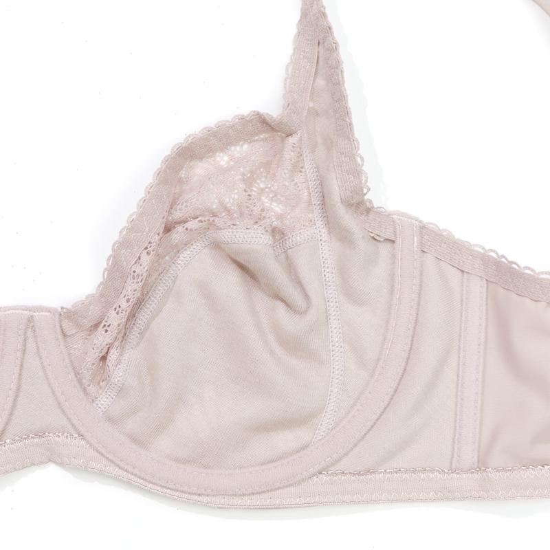 Women Plus Size Bras Lace Bralette with Wire No Foam Pad Thin Brassiere 75C-100C 80D-105D