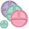 Silicone Baby Tableware Set: Bowl, Fork, Spoon, Plate with Suction Cup