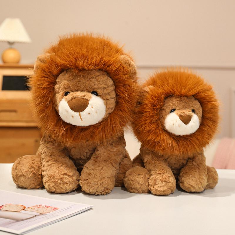 1Pc 25/35cm Fluffy Lion Plush Toy Stuffed Soft Animal Pillow Cartoon Lion Plushie Doll Appease Gift