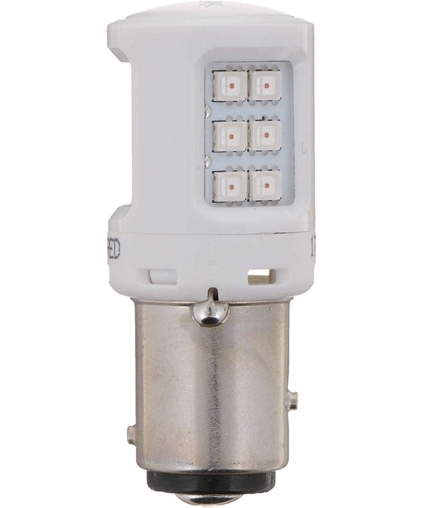 Philips Ultinon LED Rücklicht S25 Doppel 12V Autolampen Fahrzeuginspektionskonforme Lampen, (P21 / 5W) 2.7W, Rot, 2er-Pack, & Lichter, 11499ULRX2,