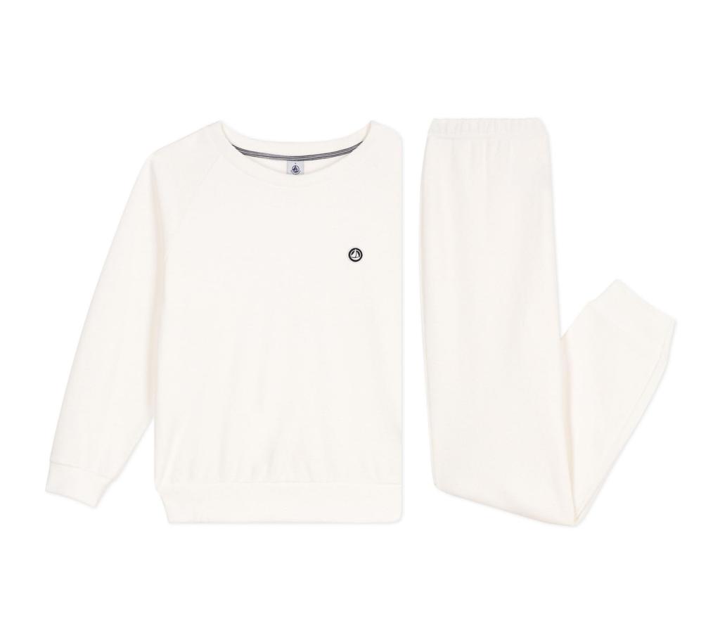 Petit Bateau Pajamas A0DR8 Size S Off-White,