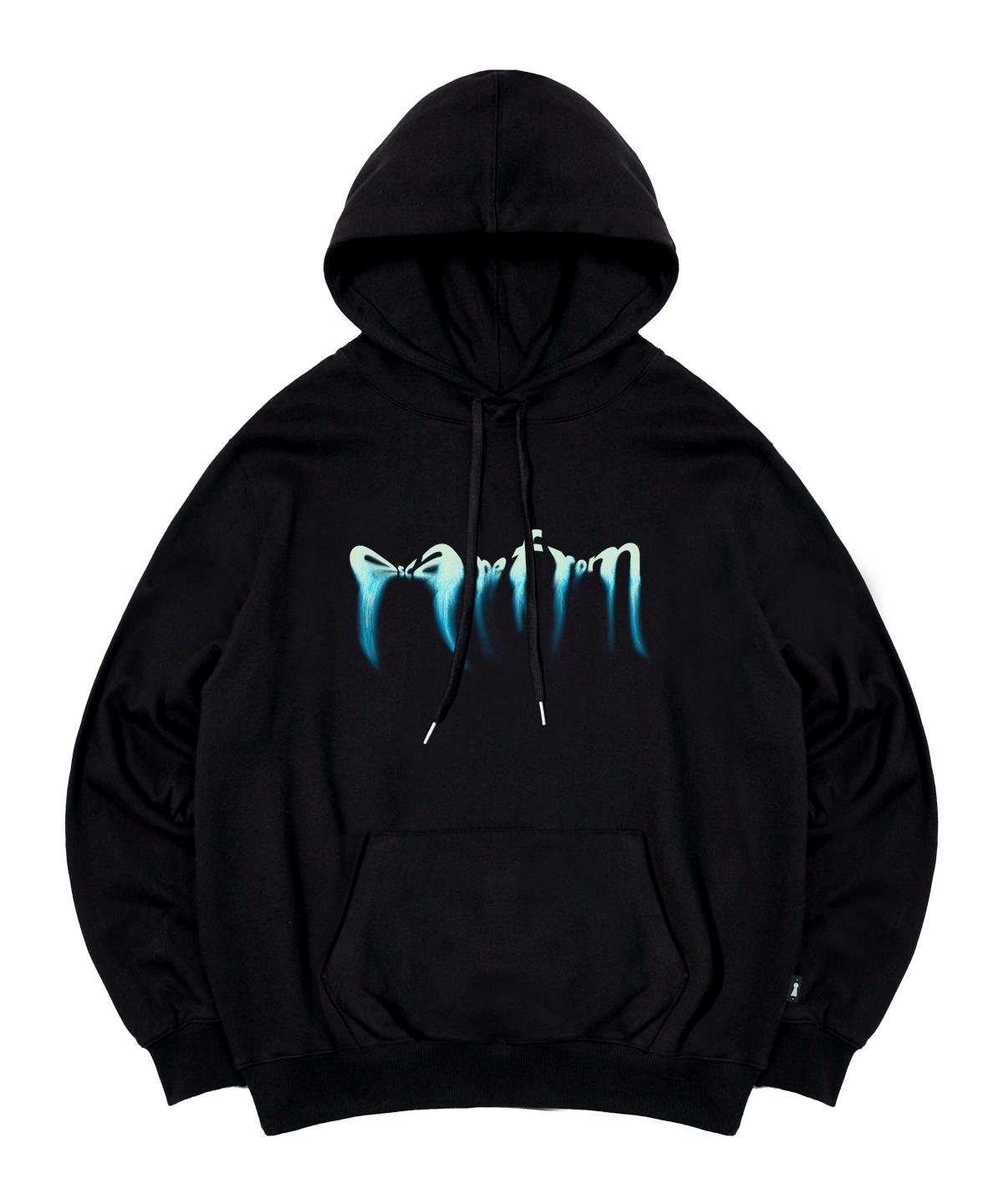Escape From Blue Flame Logo Print Hoodie Black M