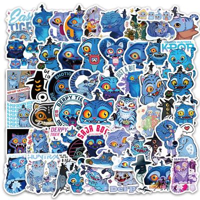 56PCS Cute KPop Demon Hunters Stickers Derpy Tiger Decals for Phone Laptop Suitcase Notebook Skateboard Waterproof Stickers