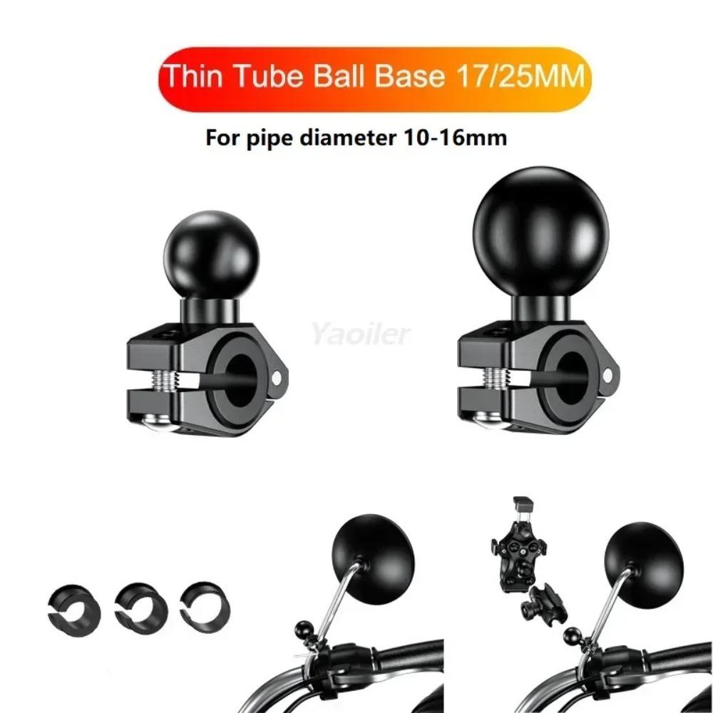 1 Inch Ball Head Mount Adapter Motorcycle Bicycle Clip Clamp Rearview Mirror 25mm/17mm Ball Bracket Holder Mounts Accessories