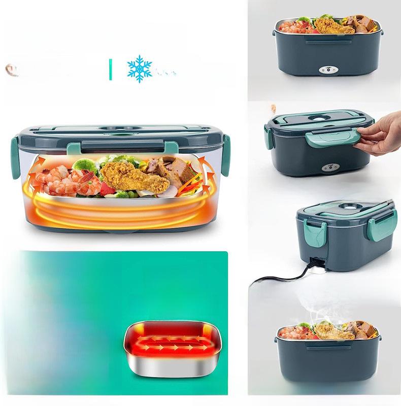 Rechargeable Portable Electric Lunch Box for Home & Car - Insulated & Heated