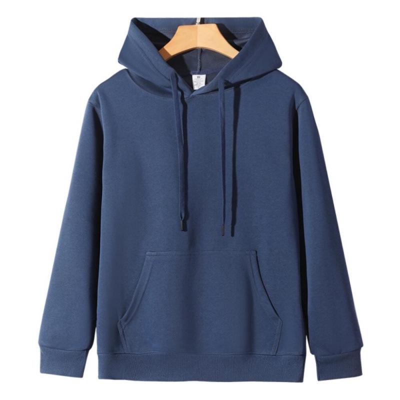 320g Unisex Cotton Hoodie - Versatile Solid Color Casual Sweatshirt with Hood, Available in Multiple Sizes