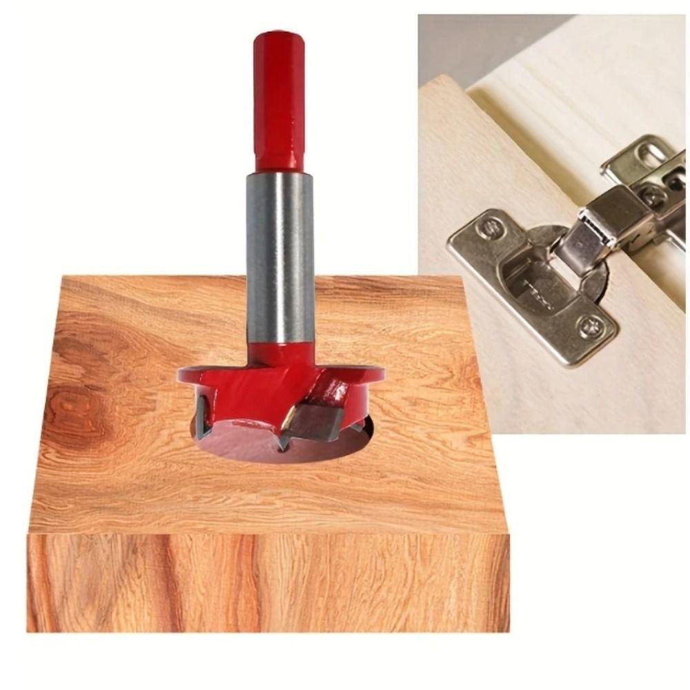 

Left/Right Rotation Hinge Drill Bit Tungsten Steel Carbide Drill Bit Bakelite Machine 38x70L Red