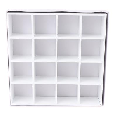 Mini Wooden Storage Rack Display Shelf, Dollhouse Furniture Accessory 16 Cube